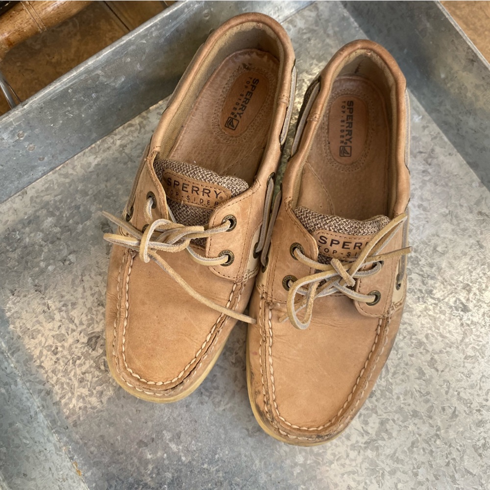 Women’s Sperry Tan Top Sider Boating Shoes sz 7